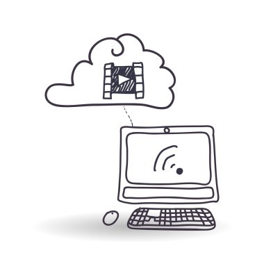 Teknoloji tasarım. Kroki simgesi. İzole illüstrasyon, vektör