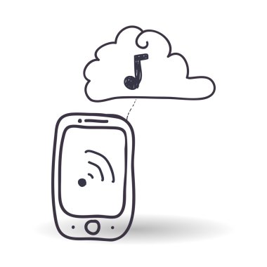 Teknoloji tasarım. Kroki simgesi. İzole illüstrasyon, vektör