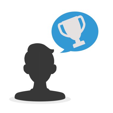 İnsanlar tasarım. Ortam simgesi. İzole illüstrasyon, vektör