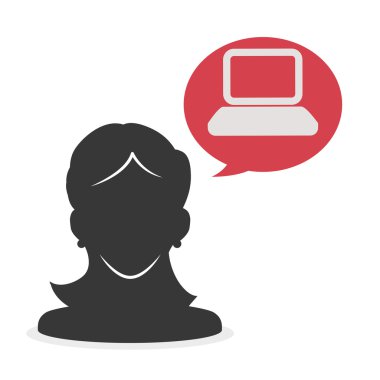 İnsanlar tasarım. Ortam simgesi. İzole illüstrasyon, vektör