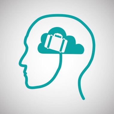 İnsanlar tasarım. Ortam simgesi. İzole illüstrasyon, vektör