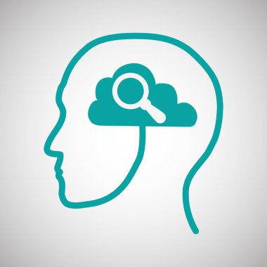 İnsanlar tasarım. Ortam simgesi. İzole illüstrasyon, vektör