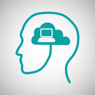 İnsanlar tasarım. Ortam simgesi. İzole illüstrasyon, vektör