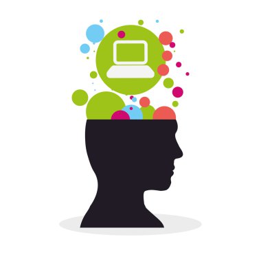 İnsanlar tasarım. Ortam simgesi. İzole illüstrasyon, vektör