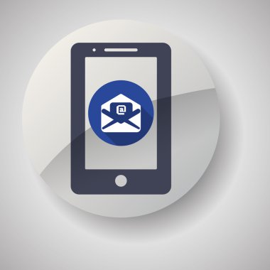 E-posta tasarım. zarf simgesi. İzole illüstrasyon, vektör