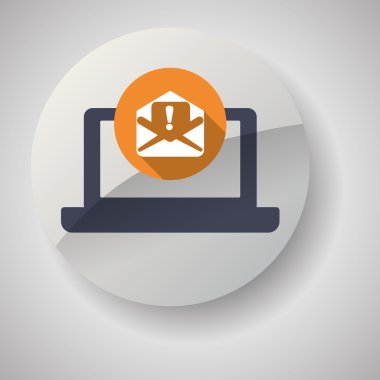 E-posta tasarım. zarf simgesi. İzole illüstrasyon, vektör