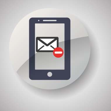 E-posta tasarım. zarf simgesi. İzole illüstrasyon, vektör