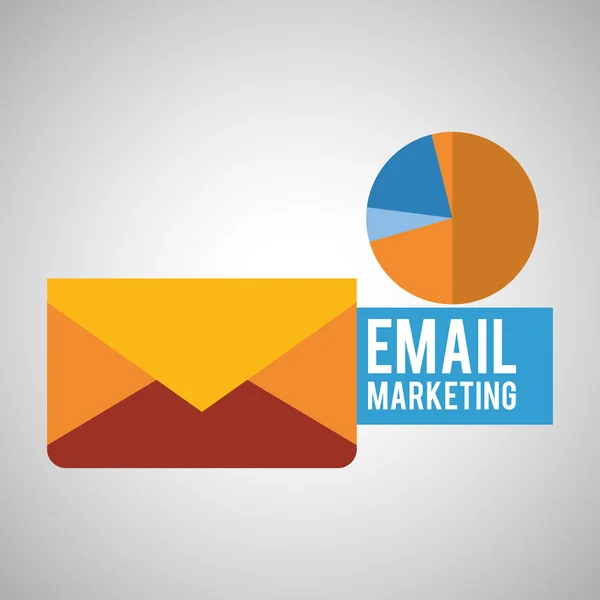 E-posta tasarım. zarf simgesi. İzole illüstrasyon, vektör — Stok Vektör