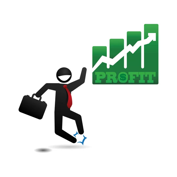 Profit design. Business icon. White background , vector — Stock Vector