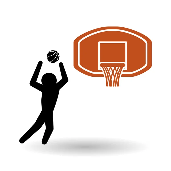Basketballl design. Sport ikonra. Fehér háttér, vektor — Stock Vector