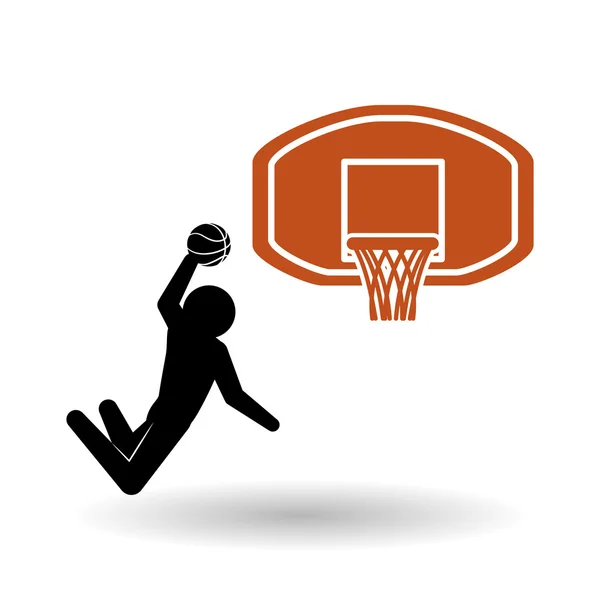 Basketballl design. sport icon. White background , vector — Stock Vector