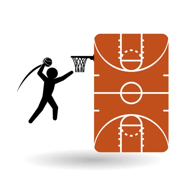 Basketballl design. sport icon. White background , vector — Stock Vector