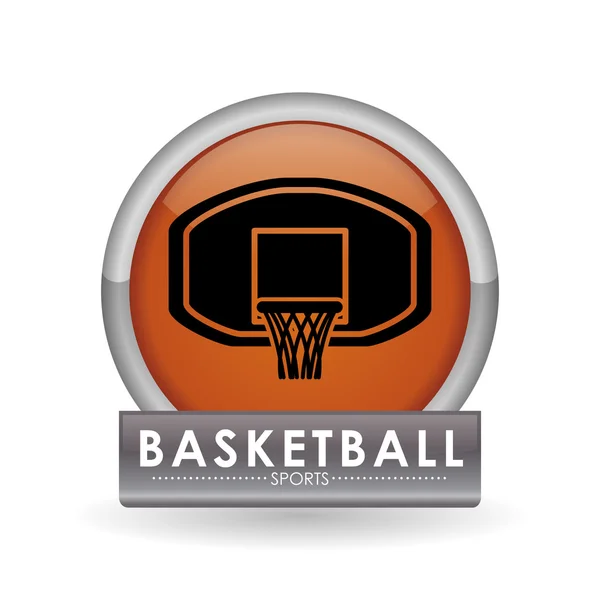 Basketballl design. sport icon. White background , vector — Stock Vector