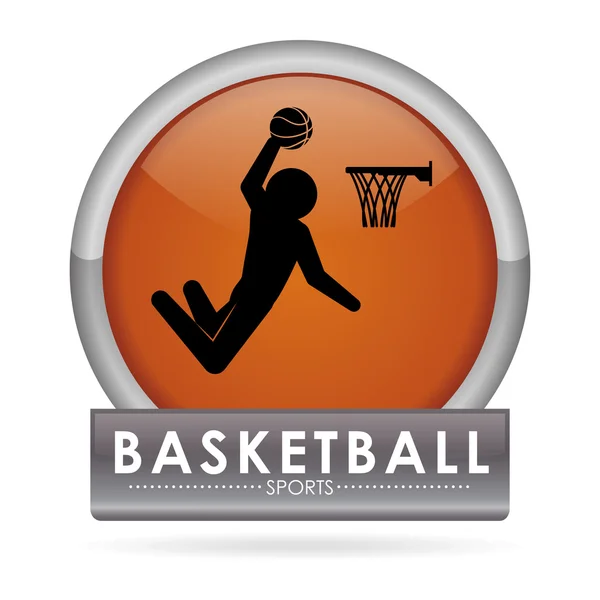 Basketballl ontwerp. het pictogram van de sport. Witte achtergrond, vector — Stockvector