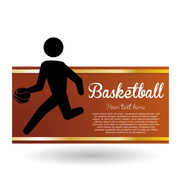 Баскетбольный дизайн. икона спорта. Белый фон, вектор — стоковый вектор