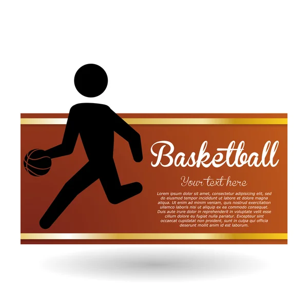 Basketballl design. sport icon. White background , vector — Stock Vector