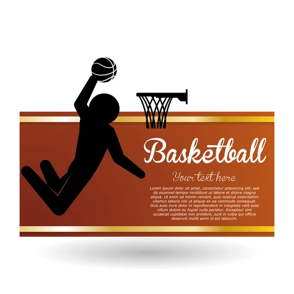 Баскетбольный дизайн. икона спорта. Белый фон, вектор — стоковый вектор