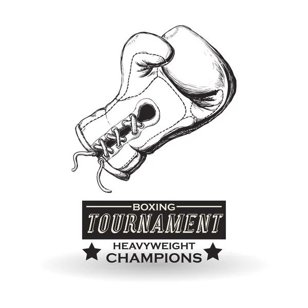 Diseño de boxeo. Icono del torneo. Fondo blanco, vector — Archivo Imágenes Vectoriales