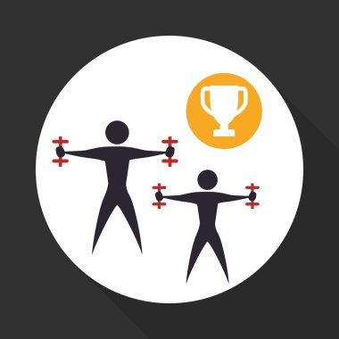 Sağlıklı yaşam tarzı tasarım. welness simgesi. İzole illüstrasyon