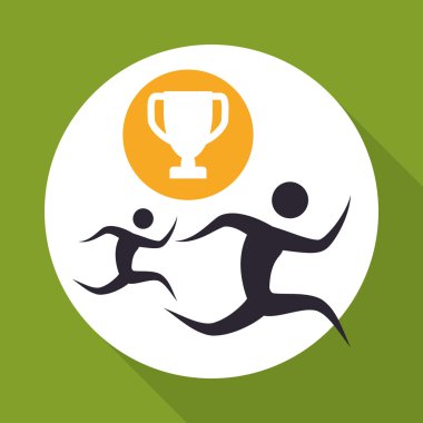 Sağlıklı yaşam tarzı tasarım. welness simgesi. İzole illüstrasyon