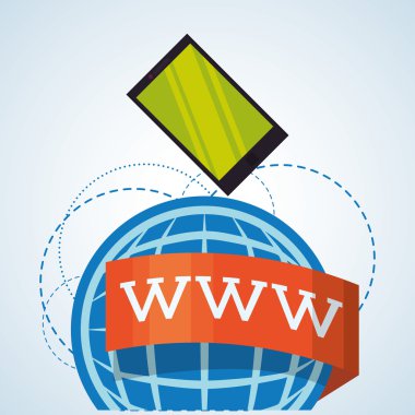 Internet tasarım. Online simgesi. Renkli resimde, vektör