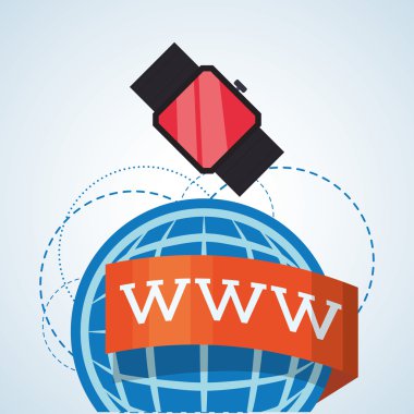 Internet tasarım. Online simgesi. Renkli resimde, vektör