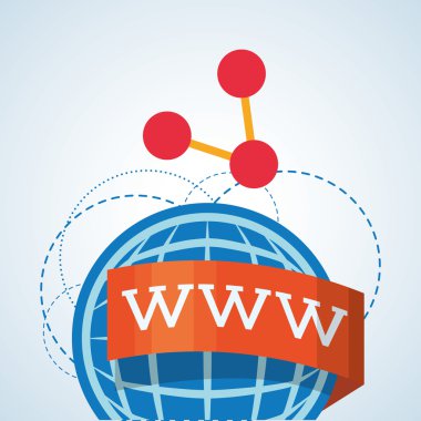 Internet tasarım. Online simgesi. Renkli resimde, vektör