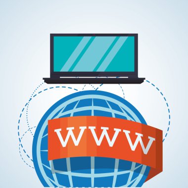 Internet tasarım. Online simgesi. Renkli resimde, vektör