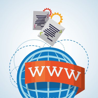 Internet tasarım. Online simgesi. Renkli resimde, vektör