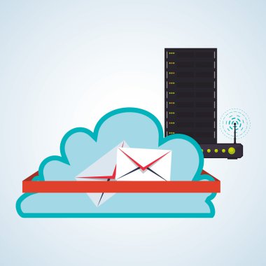 Internet tasarım. Online simgesi. Renkli resimde, vektör