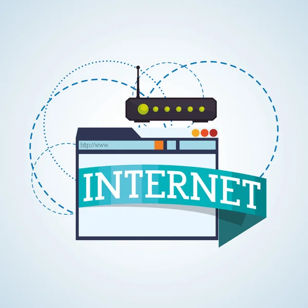 Internet projektowanie. Ikona online. Ilustracja kolorowy, wektor — Wektor stockowy