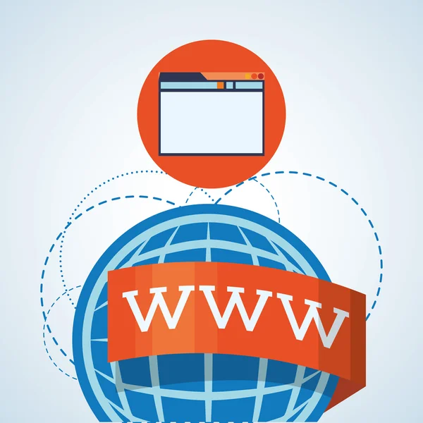 Internet tasarım. Online simgesi. Renkli resimde, vektör