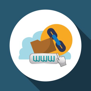 Bulut bilgi işlem tasarım. Ortam simgesi. İzole illüstrasyon