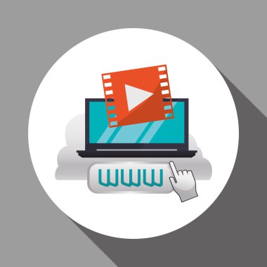 Bulut bilgi işlem tasarım. Ortam simgesi. İzole illüstrasyon