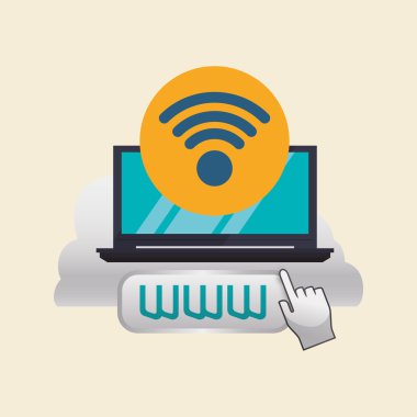 Bulut bilgi işlem tasarım. Ortam simgesi. İzole illüstrasyon