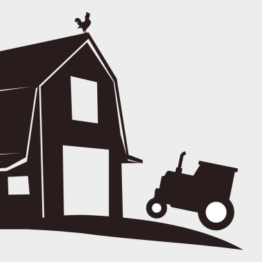 Çiftlik tasarım. istikrarlı simgesi. düz illüstrasyon, vektör