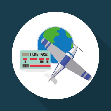 Tasarım seyahat. Gezi simgesi. Düz illüstrasyon, vektör