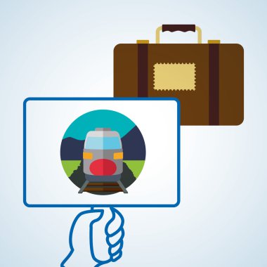 Tasarım seyahat. Gezi simgesi. Düz illüstrasyon