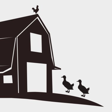 Çiftlik tasarım. istikrarlı simgesi. düz illüstrasyon, vektör