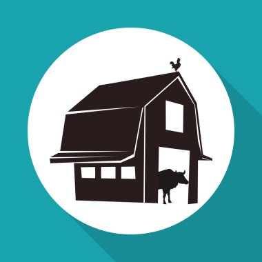 Çiftlik tasarım. istikrarlı simgesi. düz illüstrasyon, vektör