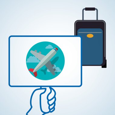 Tasarım seyahat. Gezi simgesi. Düz illüstrasyon