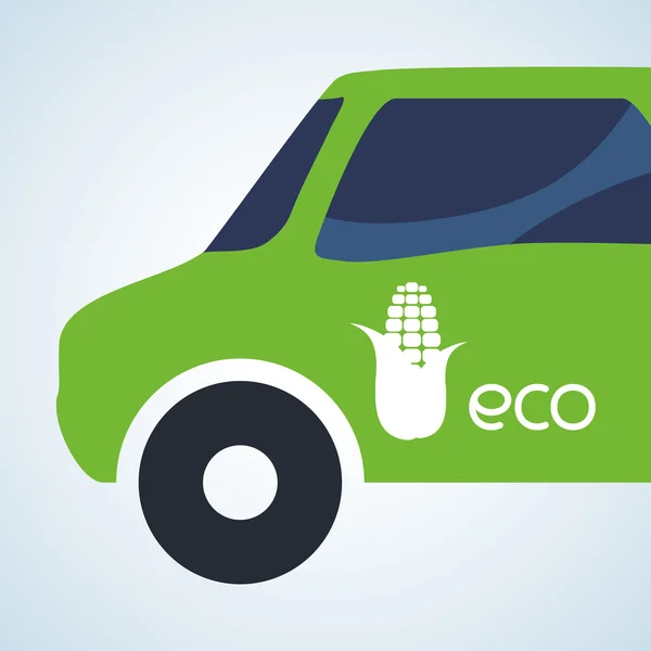 Eco design. Icona bio. Illustrazione isolata Concetto verde, vettore — Vettoriale Stock