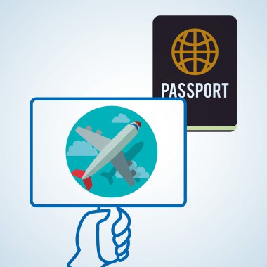 Tasarım seyahat. Gezi simgesi. Düz illüstrasyon