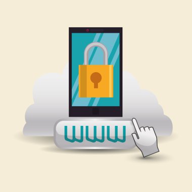 Bulut bilgi işlem tasarım. Ortam simgesi. İzole illüstrasyon