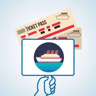 Tasarım seyahat. Gezi simgesi. Düz illüstrasyon