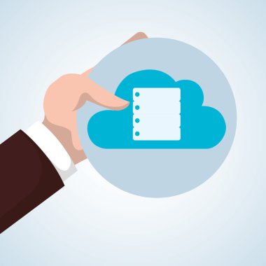 Bulut bilgi işlem tasarım. Gezi simgesi. Düz illüstrasyon