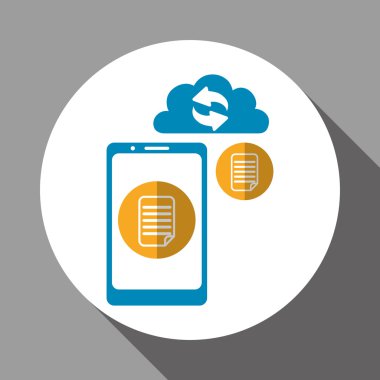 Bulut bilgi işlem tasarım. Gezi simgesi. Düz illüstrasyon, vektör