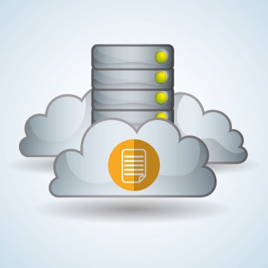 Bulut bilgi işlem tasarım. Gezi simgesi. Düz illüstrasyon