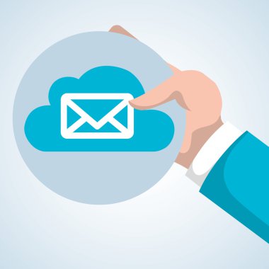 Bulut bilgi işlem tasarım. Gezi simgesi. Düz illüstrasyon