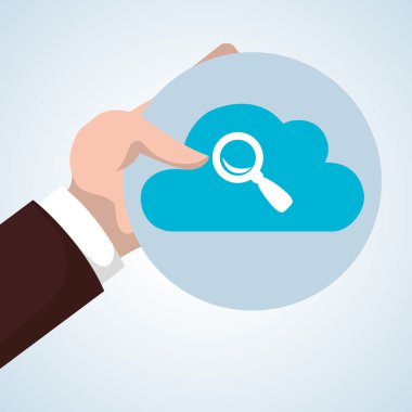 Bulut bilgi işlem tasarım. Gezi simgesi. Düz illüstrasyon